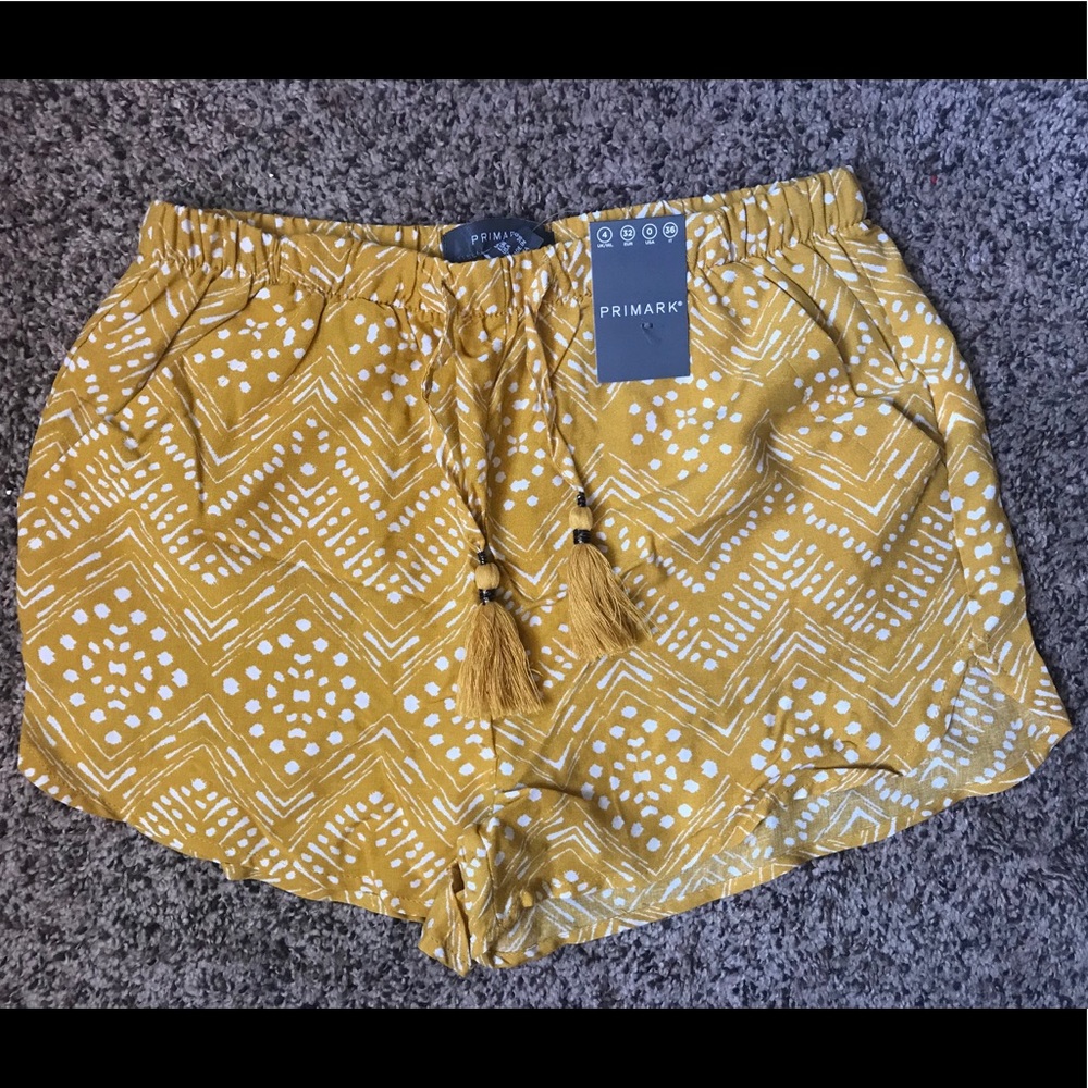 Yellow, Pattern Summer Shorts (Primark)